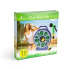 Öntöző szett - 15 m flexibilis, szövet tömlő, dobbal, 7 az 1-ben szórófej, csatlakozók