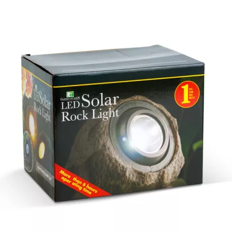 LED-es kültéri szolár lámpa - szikla, kő - fehér SMD LED - 20 x 12 x 16 cm