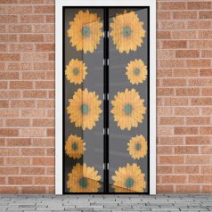   Szúnyogháló függöny ajtóra - mágneses - 100 x 210 cm - napraforgós