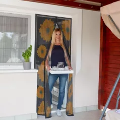   Szúnyogháló függöny ajtóra - mágneses - 100 x 210 cm - napraforgós