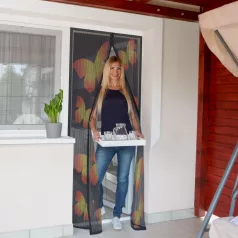   Szúnyogháló függöny ajtóra - mágneses - 100 x 210 cm - pillangós