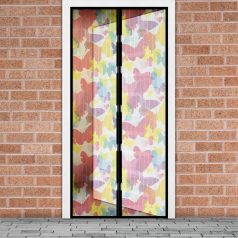   Szúnyogháló függöny ajtóra - mágneses - 100 x 210 cm - színes pillangós