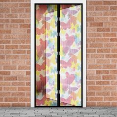   Szúnyogháló függöny ajtóra - mágneses - 100 x 210 cm - színes pillangós