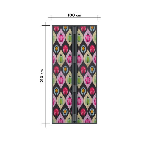 Szúnyogháló függöny ajtóra - mágneses - 100 x 210 cm - bogaras