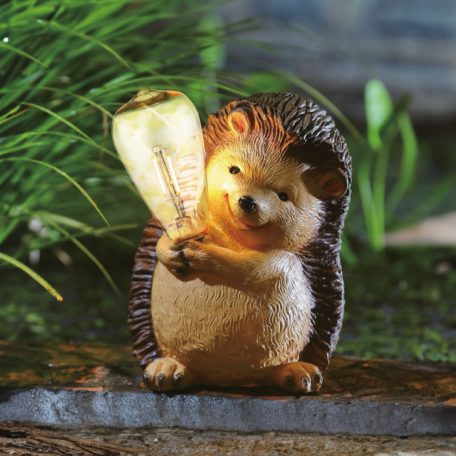 Szolár állatfigura - süni - 1 x filament LED - 16 x 19 x 23 cm