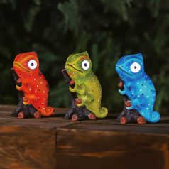   LED-es szolár állatfigura - kaméleon - 2 x melegfehér LED - 3 féle