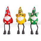 Szolár manók lábbal - 3 féle - 3 melegfehér LED - 13,5 cm