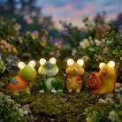 Szolár állatfigurák - 4 féle - 2 melegfehér LED - 9 cm