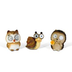 Szolár állatfigurák - 3 féle - 2 melegfehér LED - 10 cm