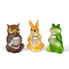 Szolár állatfigurák - 3 féle - 10 melegfehér LED - 15 cm