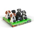 Szolár állatfigurák - 3 féle kutya - 1 x melegfehér LED - 14 cm