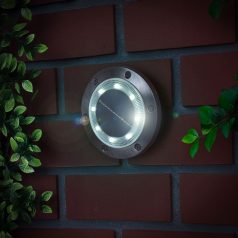   LED-es leszúrható / fali szolár lámpa - kör alakú - SMD LED - hidegfehér - 12 cm