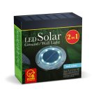 LED-es leszúrható / fali szolár lámpa - kör alakú - SMD LED - hidegfehér - 12 cm