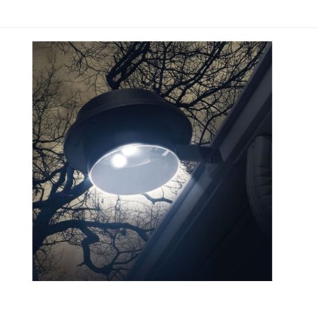 Garden of Eden 1 db kültéri ereszcsatornára szerelhető napelemes lámpa, fekete 11445 bk