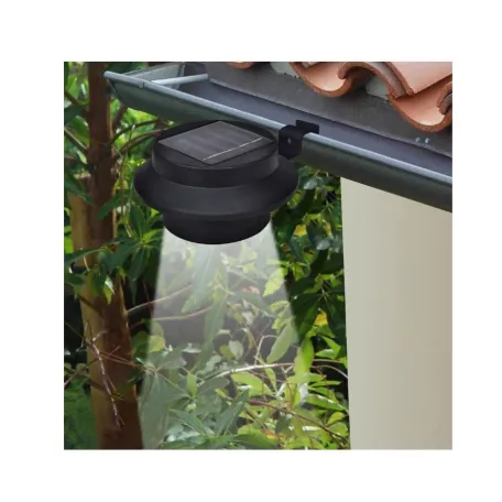 Garden of Eden 2 db kültéri ereszcsatornára szerelhető napelemes lámpa, fekete 11445 bk