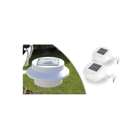 Garden of Eden 2 db kültéri ereszcsatornára szerelhető napelemes lámpa, fehér 11445 WH 