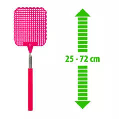 Légycsapó - teleszkópos - műanyag - 25 - 72 cm - 4 szín
