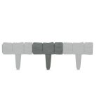 Virágágyás / gyepszegély - 4 db / csomag - 25 x 22,5 cm - műanyag