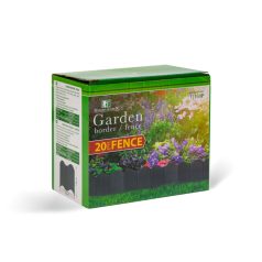   Virágágyás szegély / kerítés - 15 x 14 cm - fekete - 20 db / csomag