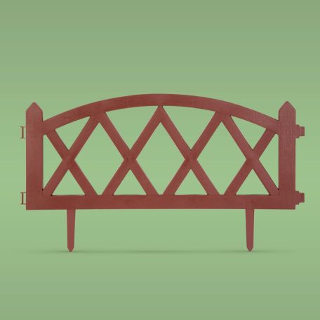 Virágágyás szegély / kerítés - 60 x 24 cm - Terrakotta