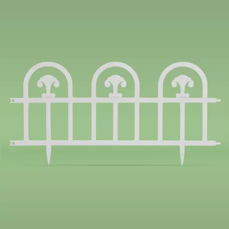 Virágágyás szegély / kerítés - 60 x 30  cm - fehér