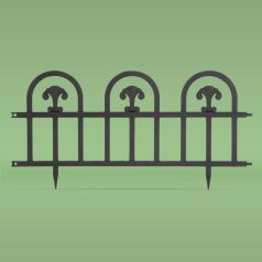 Virágágyás szegély / kerítés - 60 x 30  cm - fekete