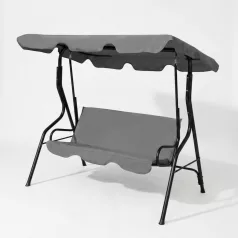 Kerti hintaágy - 170 x 110 x 153 cm - szürke