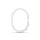 Zuhanyfüggöny-karika - műanyag, ovális - 12 db / csomag