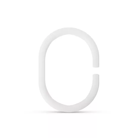 Zuhanyfüggöny-karika - műanyag, ovális - 12 db / csomag