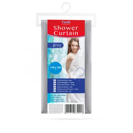 Zuhanyfüggöny - szürke - 178 x 183 cm