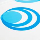 Zuhanyfüggöny - kék-fehér mintás - 183 x 183 cm