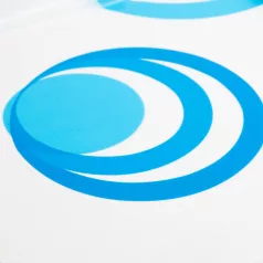 Zuhanyfüggöny - kék-fehér mintás - 183 x 183 cm