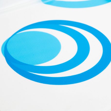 Zuhanyfüggöny - kék-fehér mintás - 183 x 183 cm