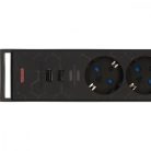 Gaming aljzat GSL 05 5 utas 2 USB töltési funkcióval 1,5 m H05VV-F3G1.5 TYPE F