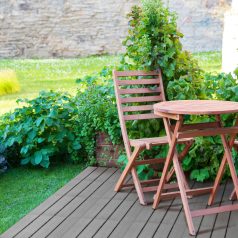   WPC padlóburkolat - 4 léces - 30 x 30 cm - szürke, famintás - 11 db / csomag