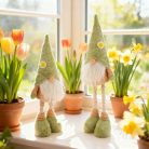 Textil dekoráció - manó - teleszkópos - 60 cm