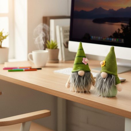 Textil dekoráció - manó - 15 cm - 2 féle