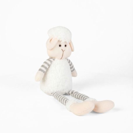 Textil dekoráció - bárány - 41 x 13 x 8 cm