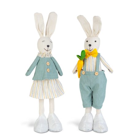 Textil dekoráció - nyuszi - 50 x 17 x 8 cm - 2 féle