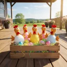 Textil dekoráció - csirke - 23 cm - 5 féle