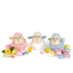 Textil dekoráció - bárány - 9 cm - 3 féle