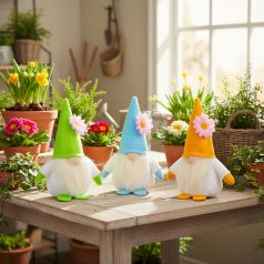 Textil dekoráció - manó - 15 cm - 3 féle