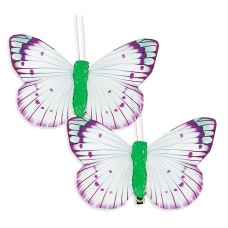 Kerti dekoráció - pillangó - 10 cm - csipeszes - 2 db / csomag