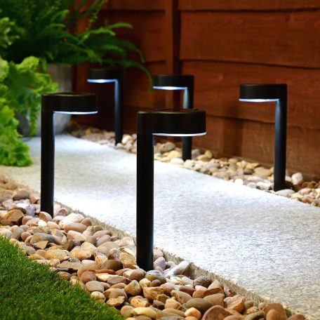 Leszúrható szolár lámpa - 1 LED - fekete - 31,5 x 7 x 9,5 cm