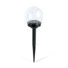 Leszúrható szolár lámpa - gömb alakú - színes - 10 x 10 x 26,5 (+12,5) cm