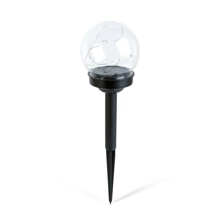 Leszúrható szolár lámpa - gömb alakú - színes - 10 x 10 x 26,5 (+12,5) cm