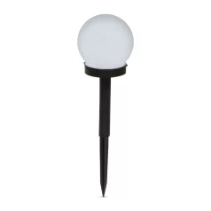   LED-es szolár lámpa - leszúrható - gömb alakú, hidegfehér - Ø10 cm