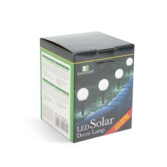   LED-es szolár lámpa - leszúrható - gömb alakú, hidegfehér - Ø10 cm