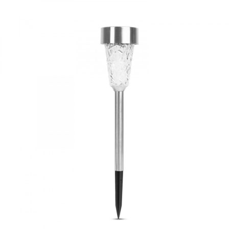 Leszúrható szolár lámpa - hidegfehér - 7,5 x 28 (+10) cm