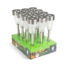 Leszúrható szolár lámpa - hidegfehér - 7,5 x 28 (+10) cm